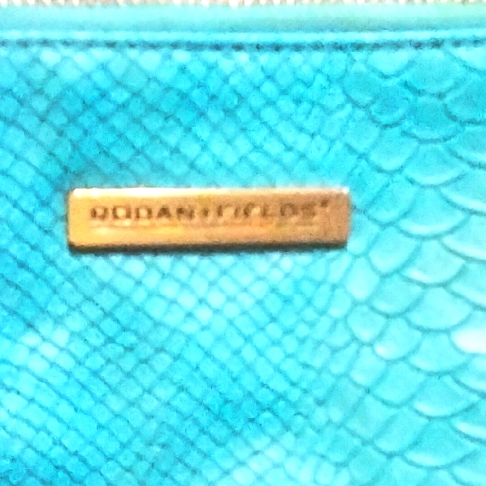 Rodan and Fields turquoise clutch